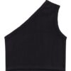 Garment dye one shoulder top