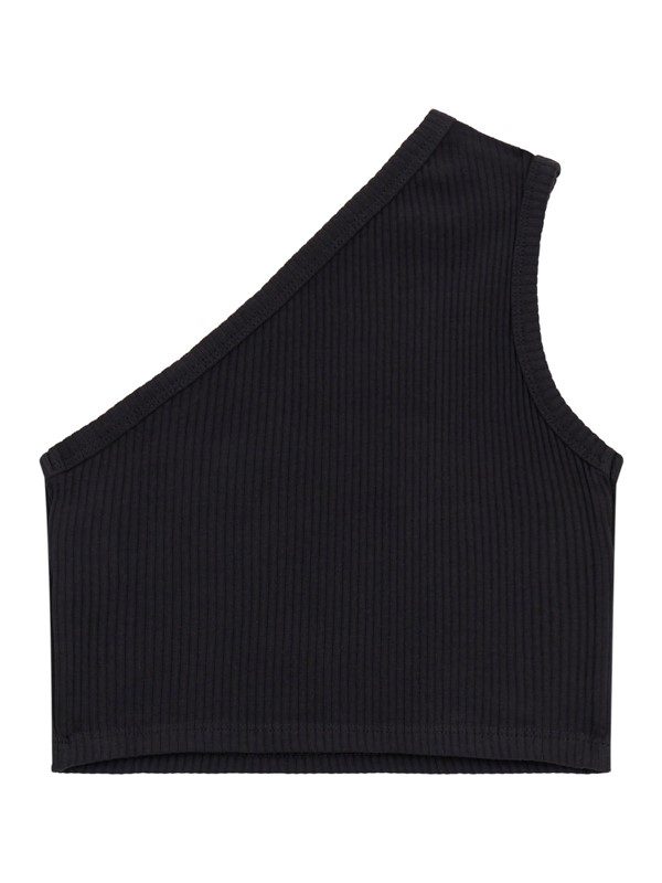 Garment dye one shoulder top