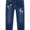 Str denim skinny pants w/sequi