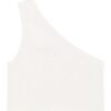 Garment dye one shoulder top