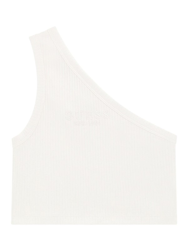 Garment dye one shoulder top