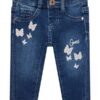 Str denim skinny pants w/sequi