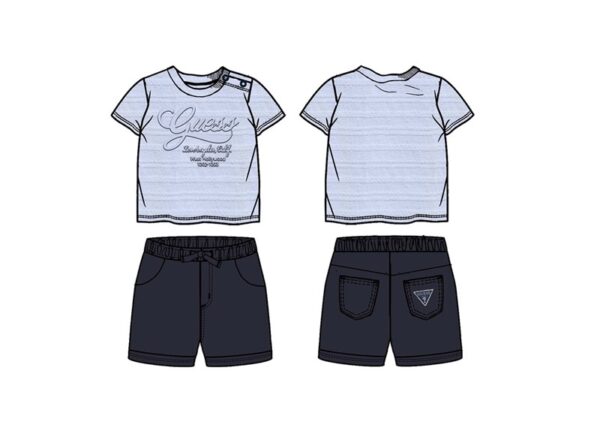 Set t-shirt+terry shorts_cere
