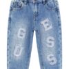 Rgd dnm baloon pants w/letters