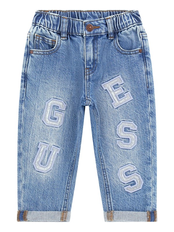 Rgd dnm baloon pants w/letters