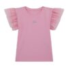 Ss t-shirt w/mesh frill