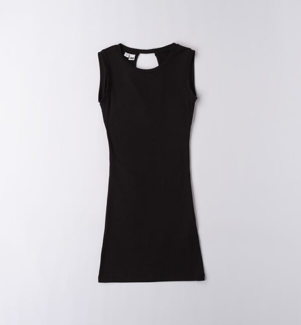 Abito maglia tagliata senza manica