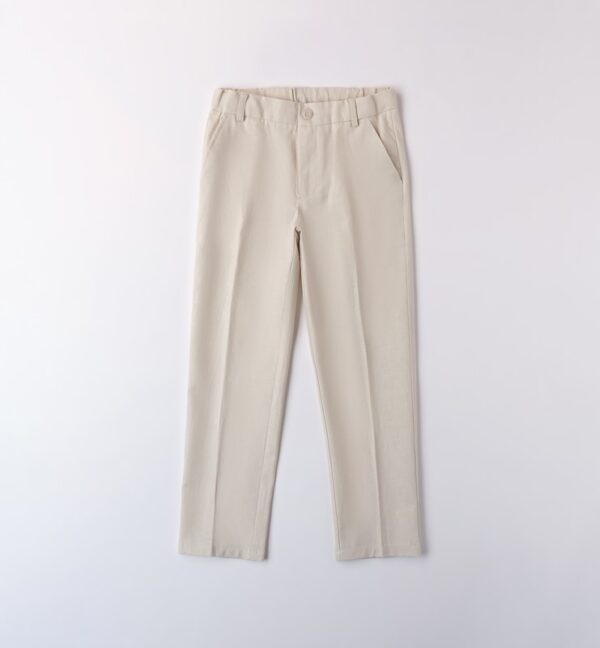 Pantalone tessuto navetta lungo