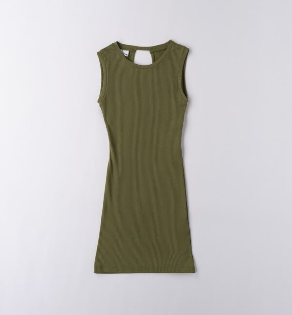 Abito maglia tagliata senza manica