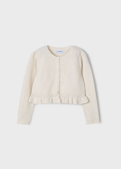 Cardigan maglia treccia