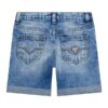 Denim linen shorts