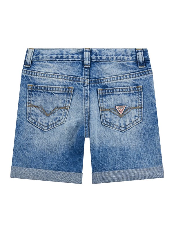Denim linen shorts