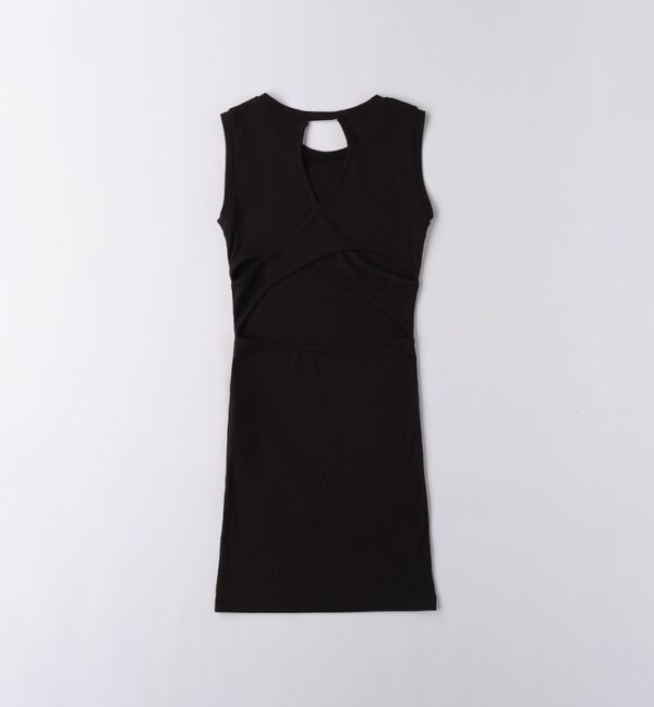 Abito maglia tagliata senza manica