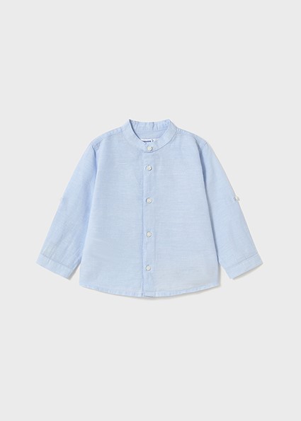 Camicia m/l lino collo corean