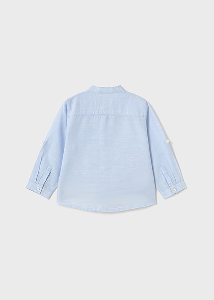 Camicia m/l lino collo corean