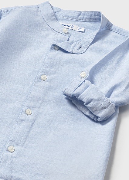 Camicia m/l lino collo corean