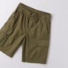 Pantalone tessuto navetta corto