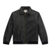 Pu leather padded ls jacket w/