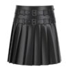 Pu midi skirt