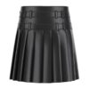 Pu midi skirt