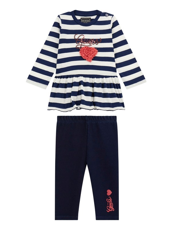 Set ls t-shirt+knit denim pant