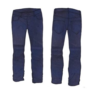 Blue black straight pants