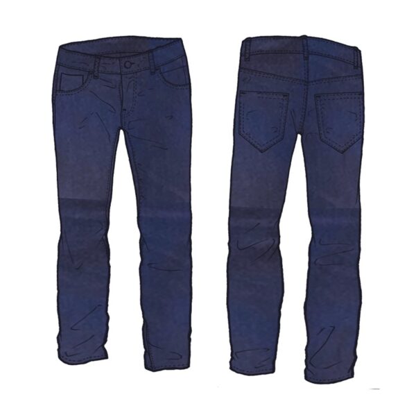 Blue black straight pants
