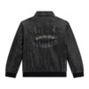 Pu leather padded ls jacket w/
