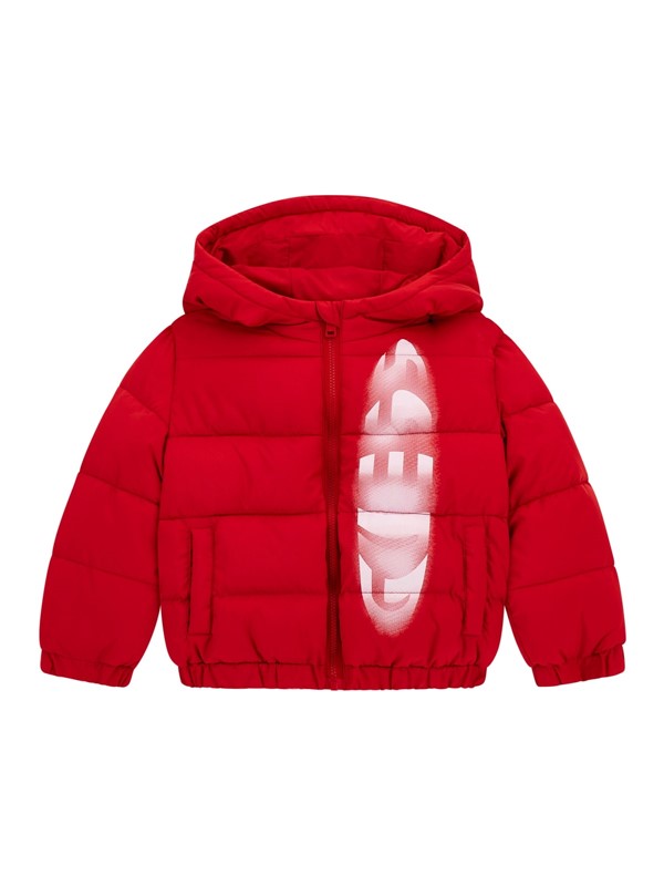 Ls hooded padded jacket w/ zip