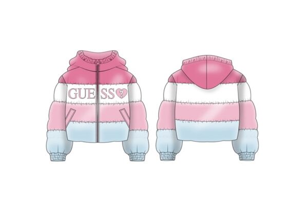 Padded hooded ls jacket w/zip