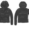 Hooded ls padded puffer w/zip