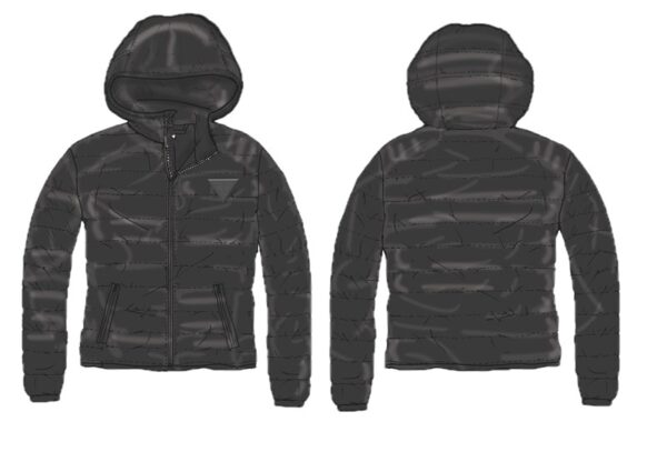 Hooded ls padded puffer w/zip