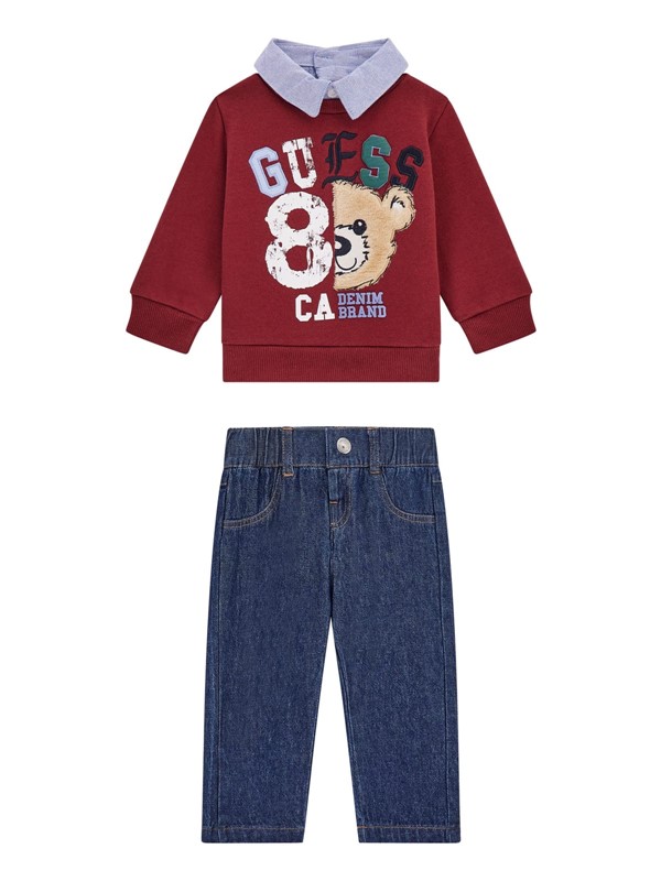 Set sweatshirt + denim pants