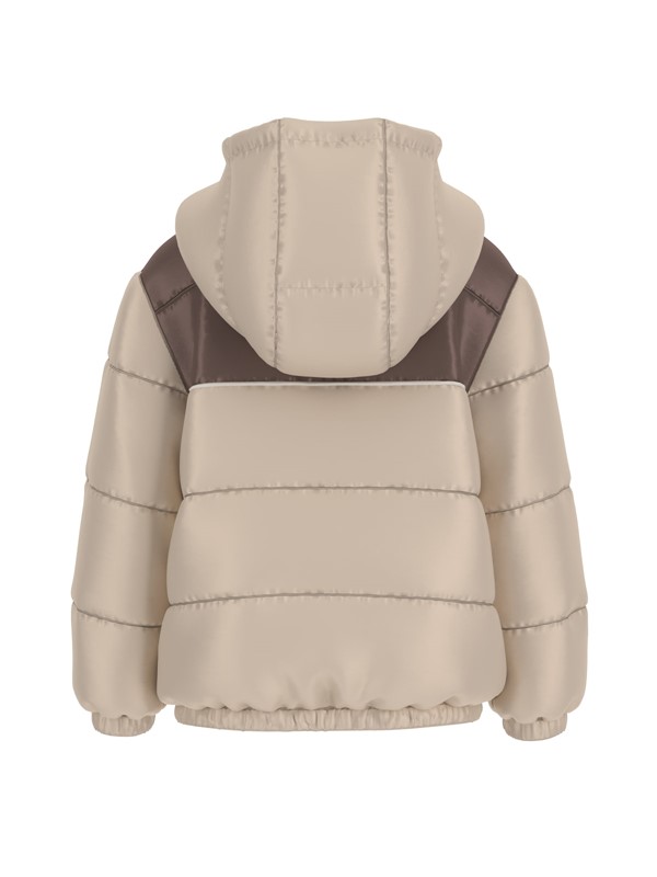 Padded hooded ls jacket w/zip