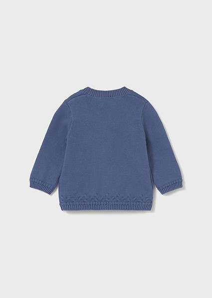 Cardian collo a v tricot