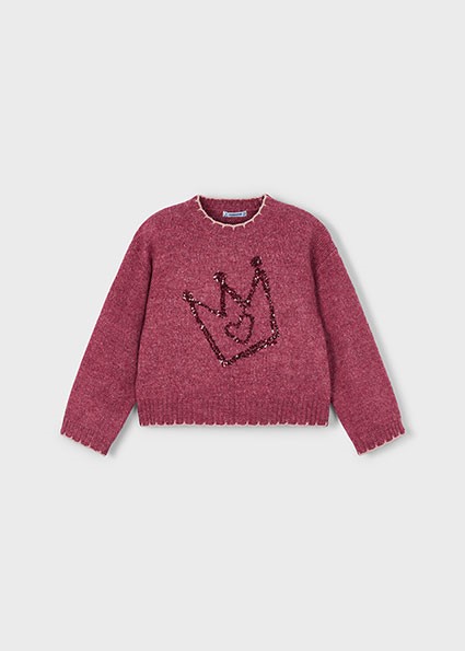 Maglione ricamo lustrini