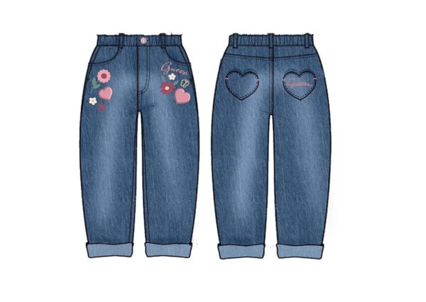 Rgd denim mom fit pants w/pant