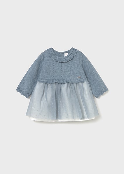 Vestito tricot e tulle