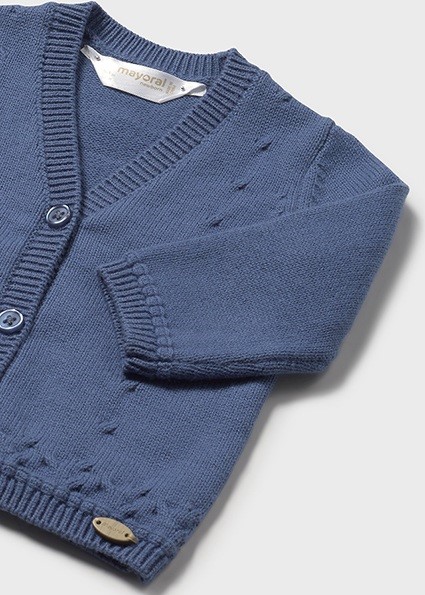 Cardian collo a v tricot