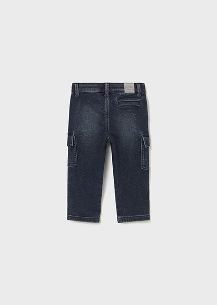 Pantalone soft denim cargo