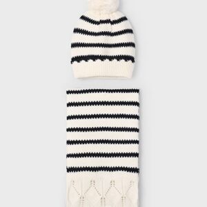 Comp.cappello sciarpa a righe