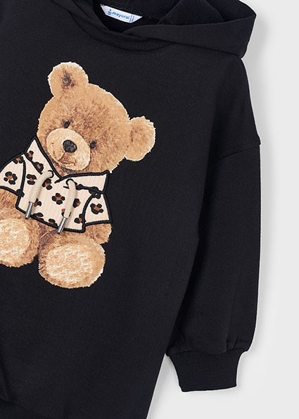 Vestito felpa cappuccio