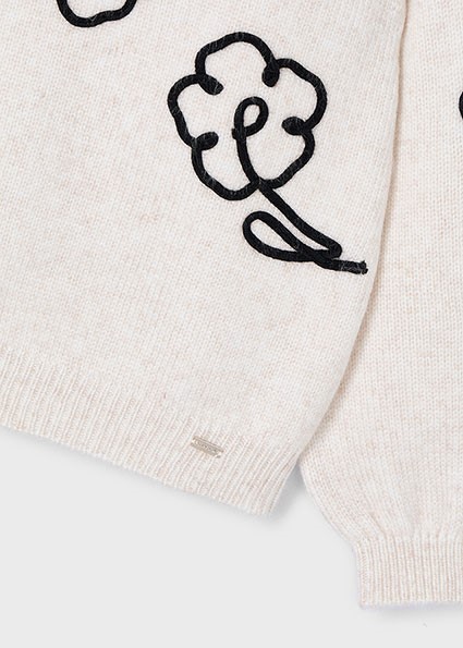 Maglione fiori applicazione