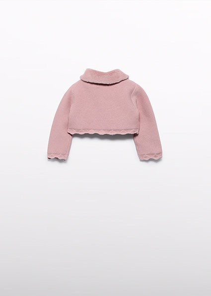 Cardigan tricot colletto pell