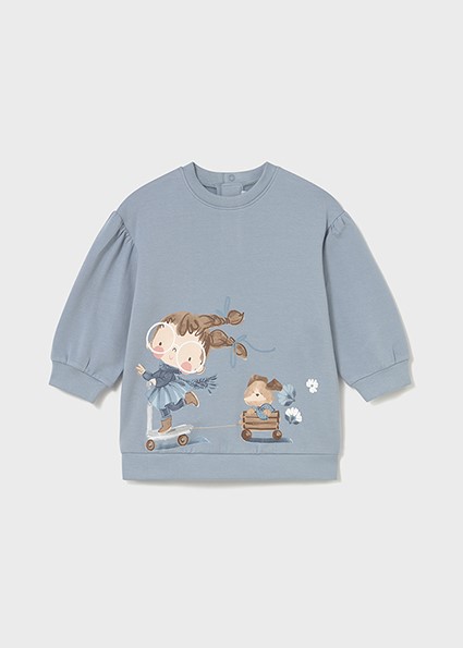 Vestito felpa grafica