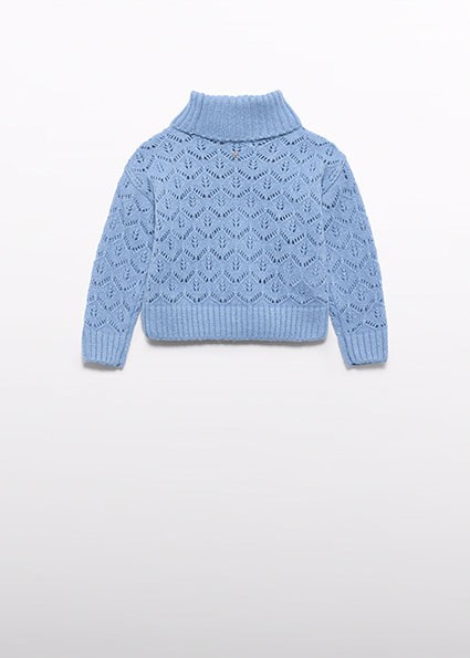 Maglione girocollo traforato