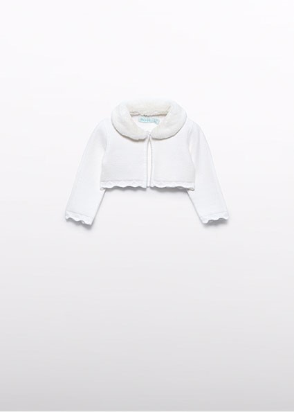 Cardigan tricot colletto pell