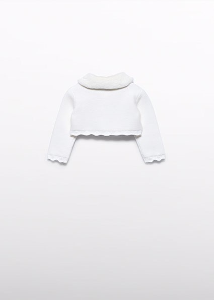 Cardigan tricot colletto pell