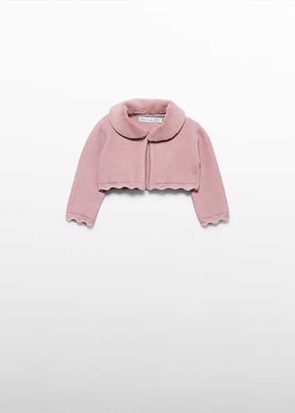 Cardigan tricot colletto pell