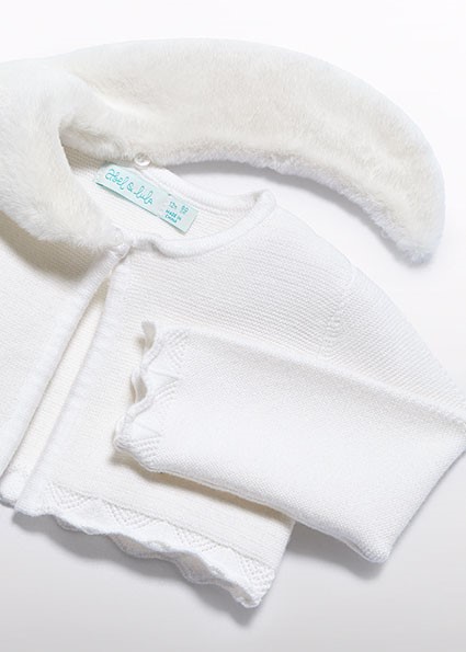 Cardigan tricot colletto pell